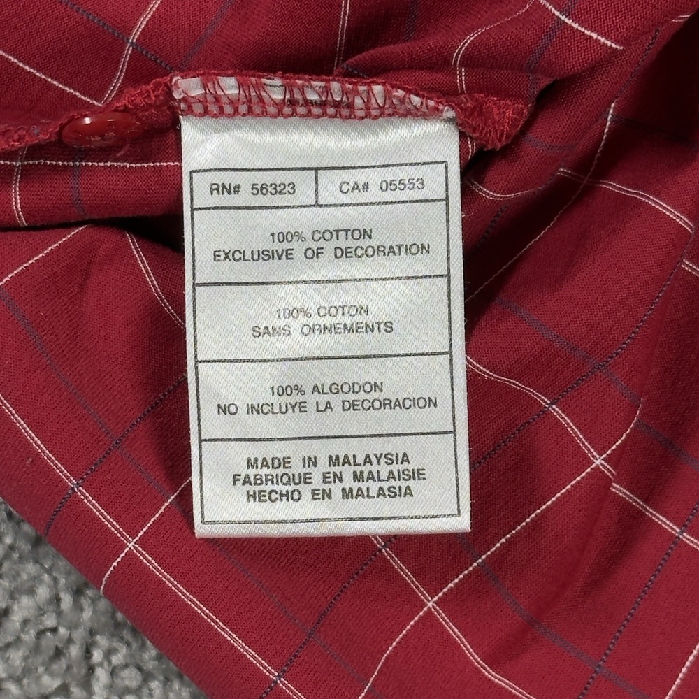 Tiger Woods Polo Shirt Mens XL Sunday Red Windowpane Check Golf Nike Casual - Picture 4 of 7